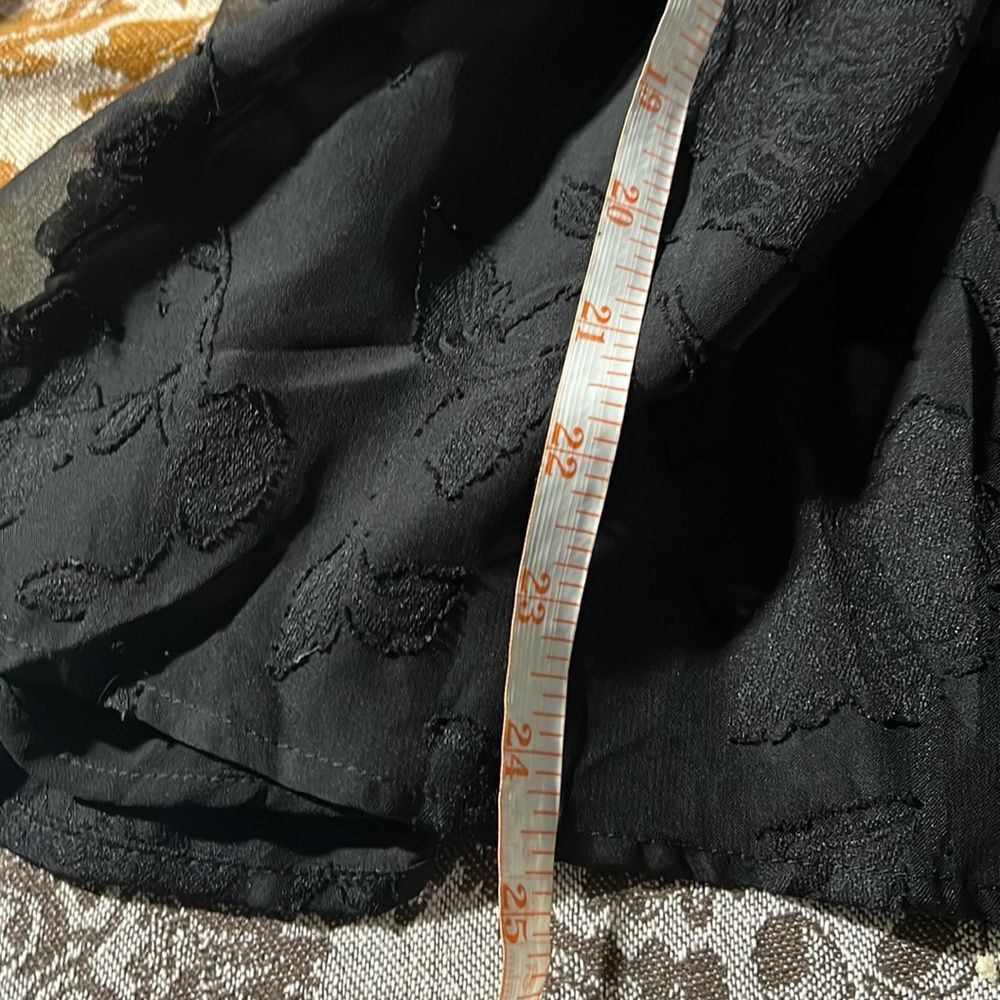 New Peplum Chiffon Clip Floral Blouson Sleeve Top - Picture 10 of 15